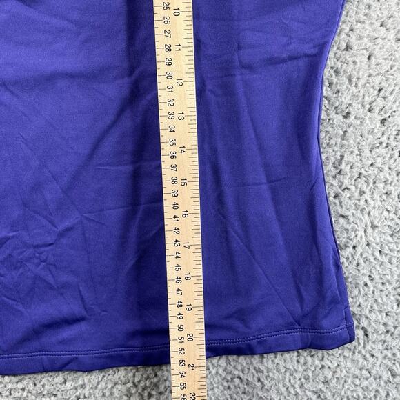 Marsh Landing Square Neck Top Womens XL Purple Nylon Shirt Stretch Y2K - Picture 4 of 5